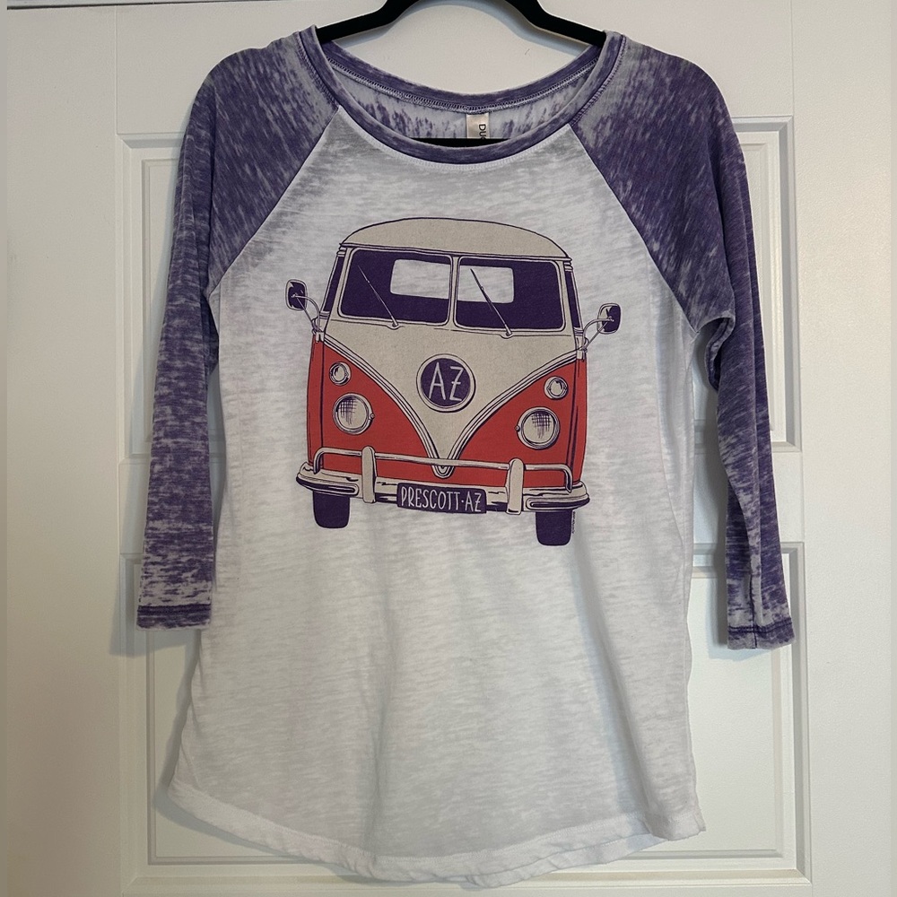 Prescott, AZ VW Bus baseball tee Duck co size small, super soft distressed look.